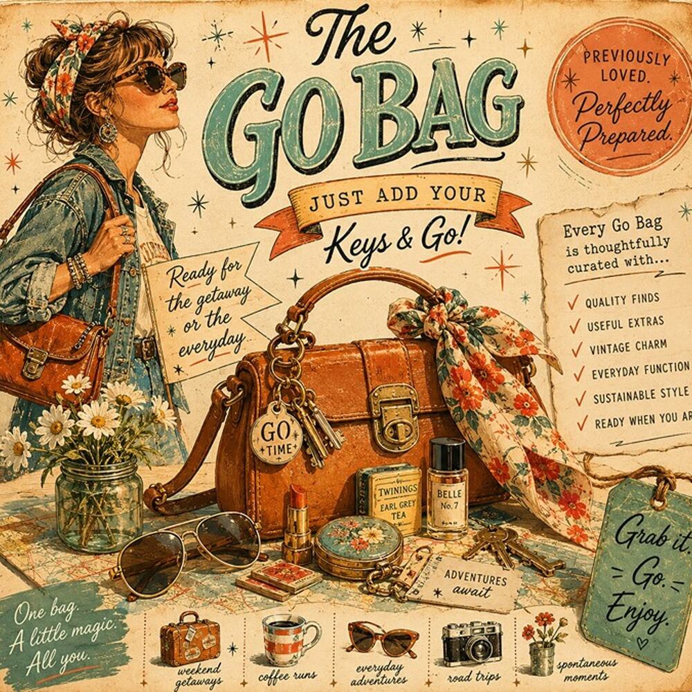StarGal's Cosmic GO Bag - Mid-Mentury Elegance Edition - Picture 7 of 7